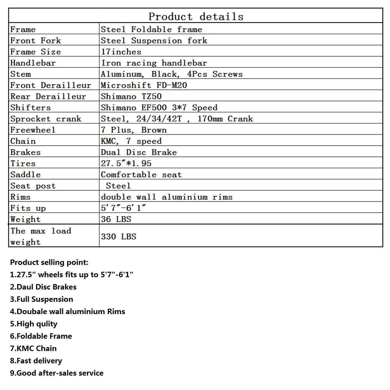27.5 21 Speed G7 Folding Mountain Bike Orange Dual Disc Brake - Fresh Stock Dated January 2026