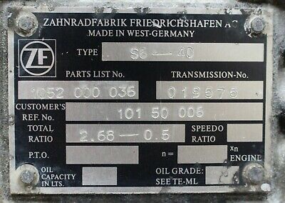 Chevrolet C4 Corvette ZF 6 Speed Manual Transmission **PARTS ONLY** USED OEM GM - Fresh Stock Dated December 2025