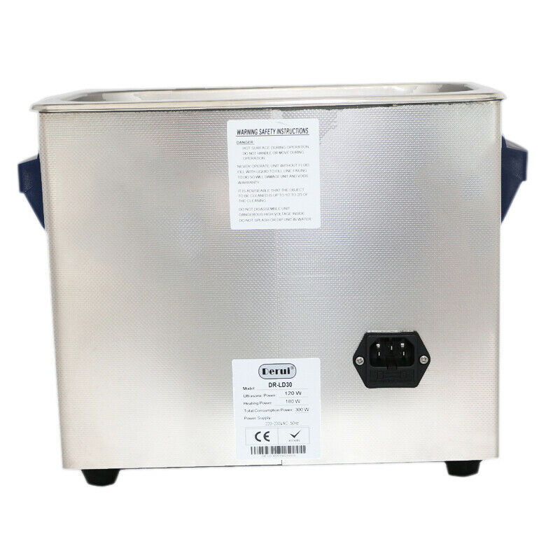 3L Degas Jewelry  False Tooth Ultrasonic Cleaner DR-LD30 LCD Show 120W - Fresh Stock Dated December 2025