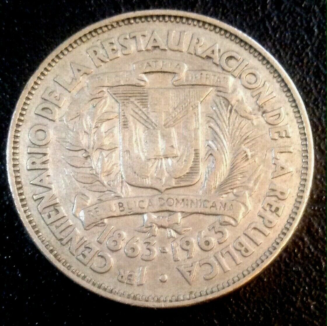 DOMINICAN REPUBLIC 1/2 Peso 1963 Silver Restoration of the Republic - Fresh Stock Dated December 2025