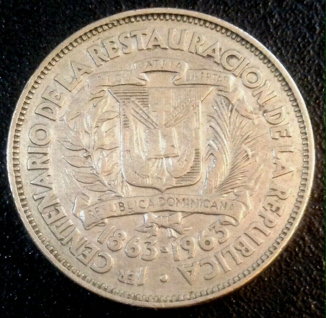 DOMINICAN REPUBLIC 1/2 Peso 1963 Silver Restoration of the Republic - Fresh Stock Dated December 2025