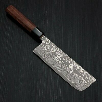 Japanese Yoshimi Kato Super Gold 2 SG2 Black Damascus Nakiri Kitchen Knife Japan - Fresh Stock Dated January 2026