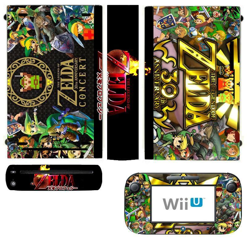 Zelda Skin Sticker Cover for Nintendo Wii U Console & Controller skins - Fresh Stock Dated December 2025