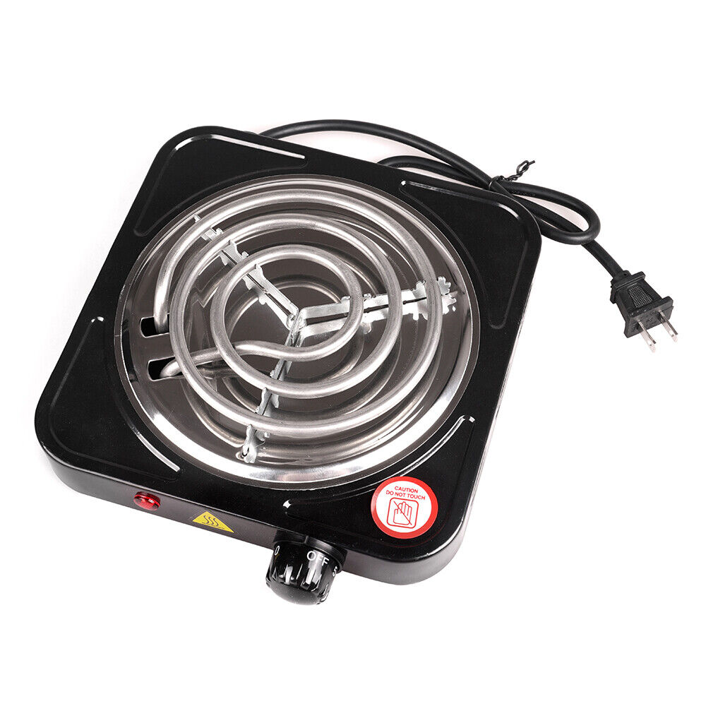 Electric Single Burner Stove Cooker Hot Plate 1000W 5 Level Temperature Control - Fresh Stock Dated February 2026