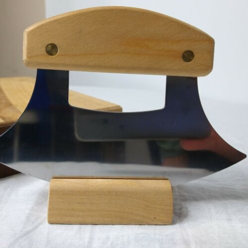 Alaska Cutlery Ulu Blade Block and Bowl Curved Bowl and Curved Knife 8