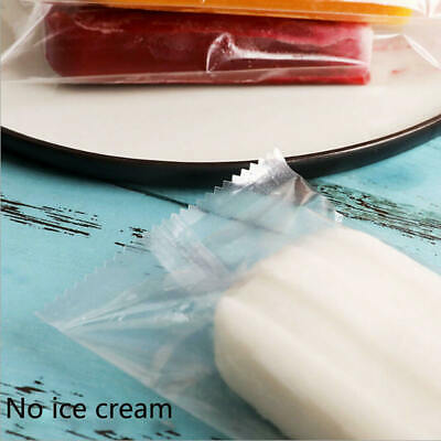 100pcs Disposable Plastic Ice Bag Popsicle Bags Ice Cream Candy Storage Bags - Fresh Stock Dated February 2026