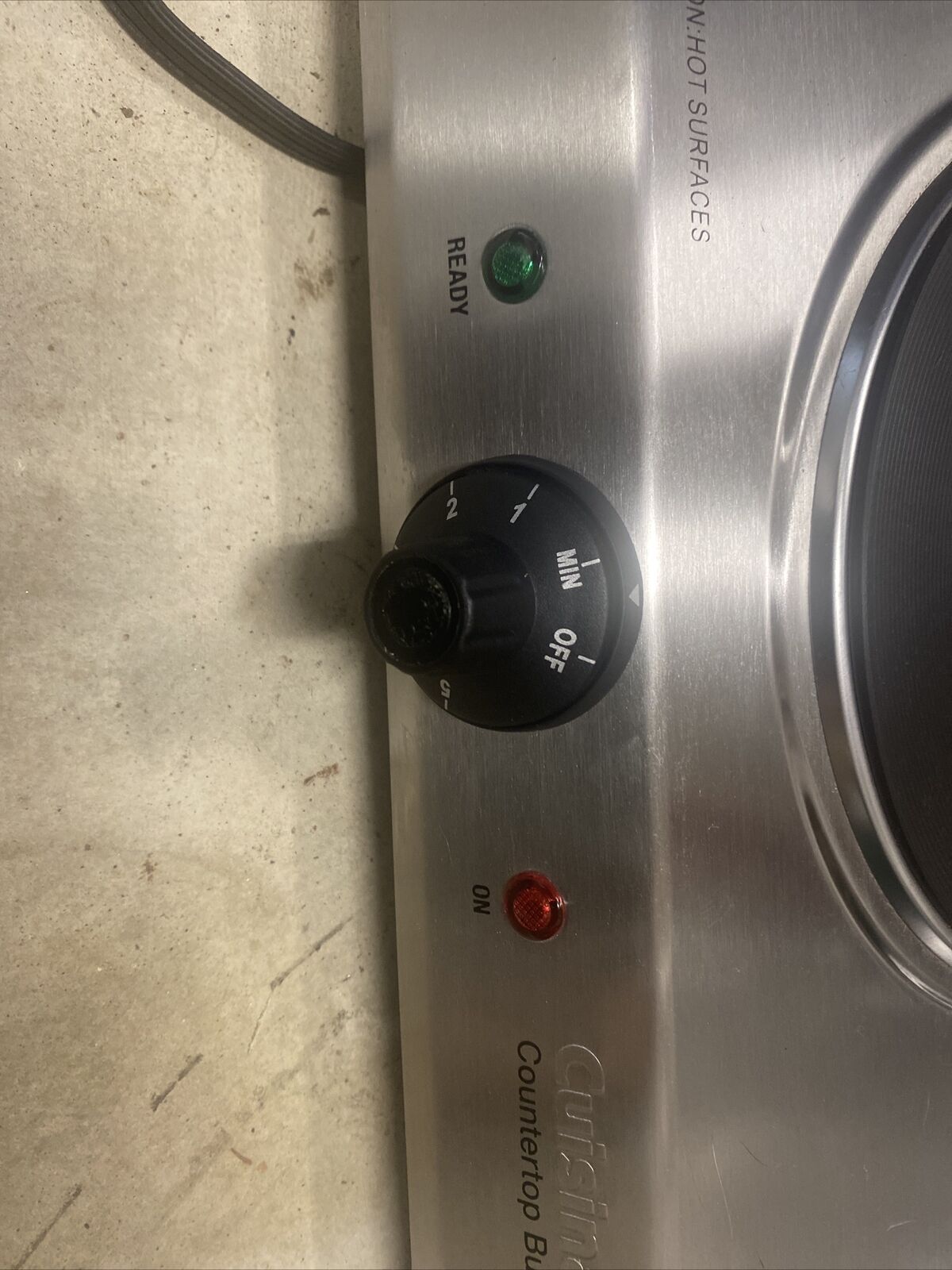 Dual, Double Burner Hot Plate Grey Steel Cuisinart Never Used! - Fresh Stock Dated February 2026