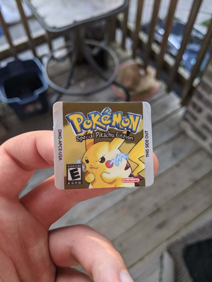 Pokemon Yellow Version Die Cut Replacement Label/Sticker **COMBINED SHIPPING!!** - Fresh Stock Dated February 2026