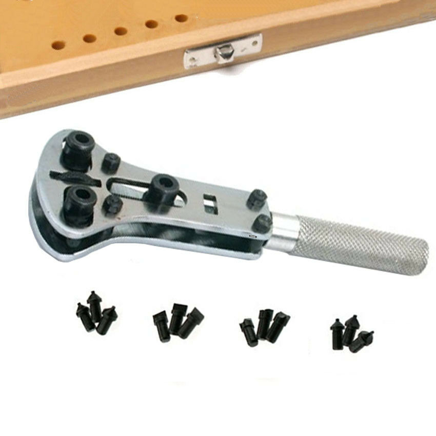 Waterprof Watch Case Wrench Opener Wooden Case , Jewelry Watchmakers Repair Tool - Fresh Stock Dated December 2025