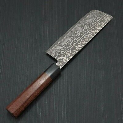 Japanese Yoshimi Kato Super Gold 2 SG2 Black Damascus Nakiri Kitchen Knife Japan - Fresh Stock Dated January 2026