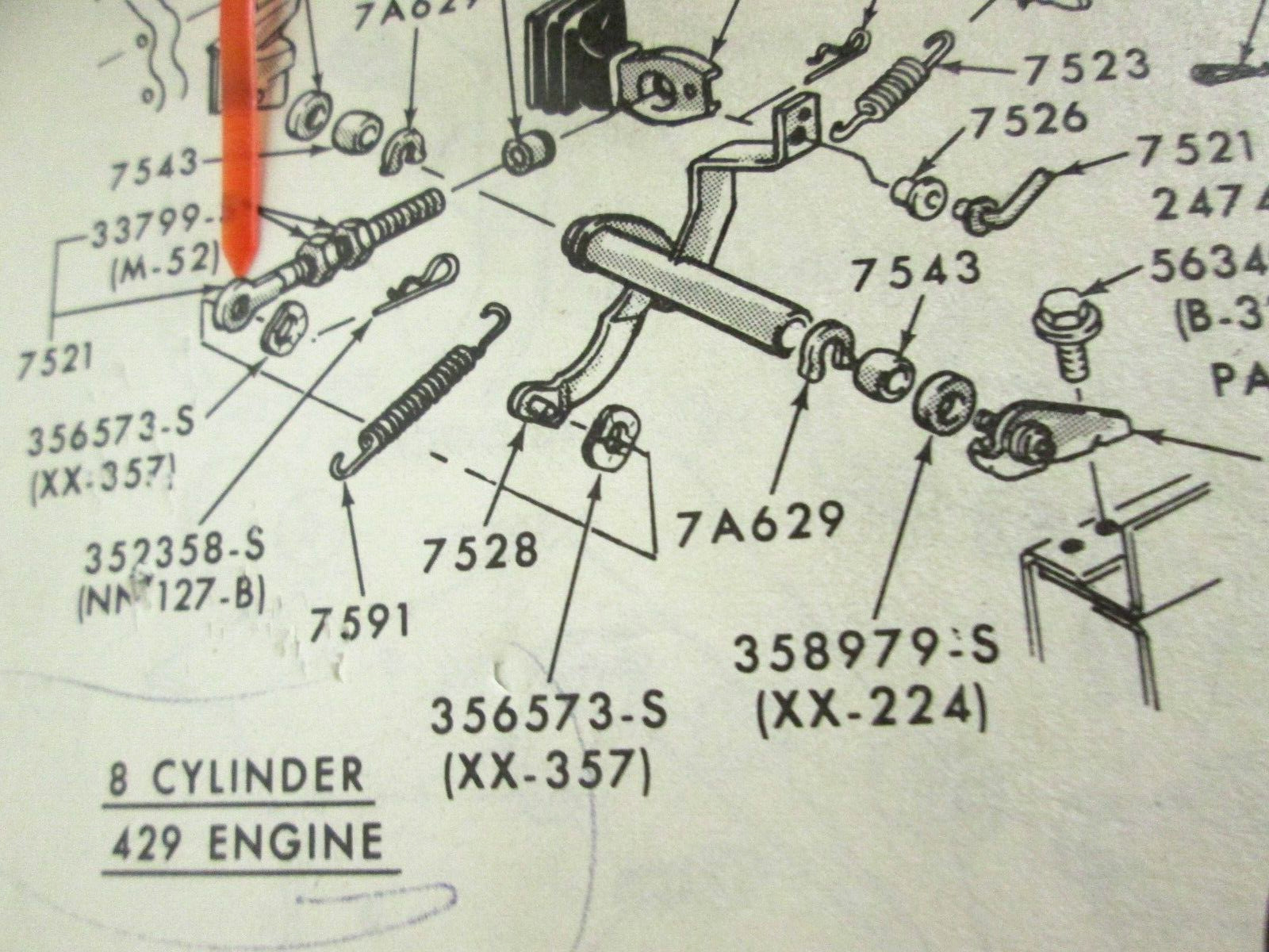 70 71 Fairlane Torino Comet 429 4/M/T  Equalizer Bar to Clutch Release Lever Rod - Fresh Stock Dated December 2025