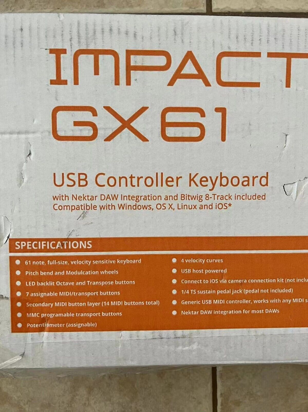 Nektar impact 61-Key MIDI Controller keyboard GX 61 Mac PC iOS compatible - Fresh Stock Dated December 2025