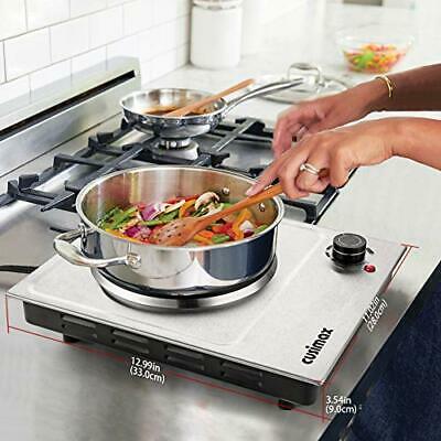 1500W Electric Hot Plate, Hot Plate for Cooking Stainless Steel Single Burner - Fresh Stock Dated February 2026