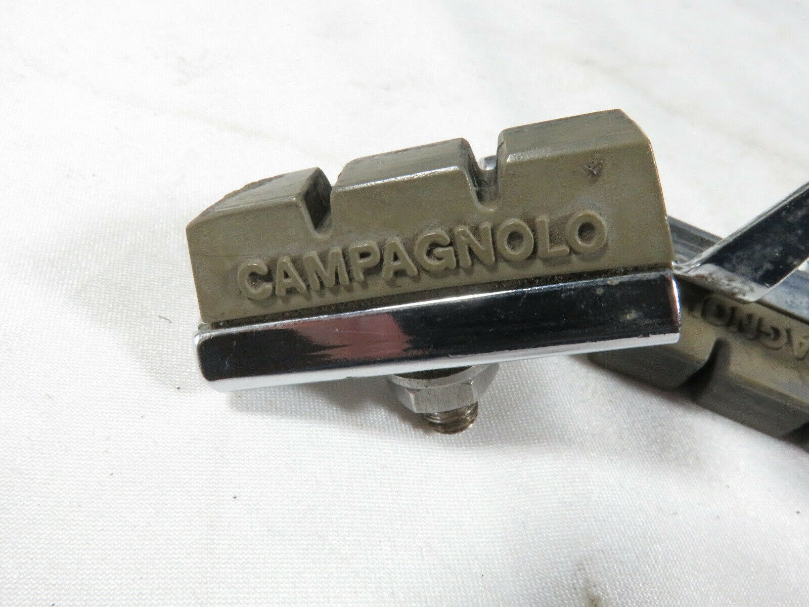 Campagnolo Vintage Brake Shoe Holders and Pads with Tabs Set of 4 - used - Fresh Stock Dated December 2025