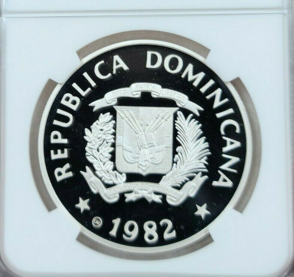 1982 DOMINICAN REPUBLIC SILVER 10 PESOS YEAR OF THE CHILD NGC PF 67 ULTRA CAMEO - Fresh Stock Dated December 2025