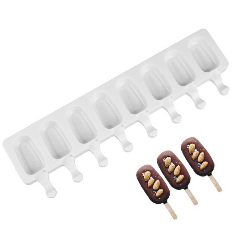 8 Cavity Frozen Ice DIY Mold Juice Popsicle Maker Lolly Mould Kitchen Maker Mold - Fresh Stock Dated February 2026