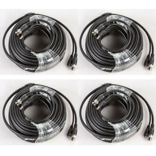 RG59 4Pcs Siamese CCTV Combo Coaxial Cable 20 AWG Video 18/2 18AWG Power Cable - Fresh Stock Dated December 2025