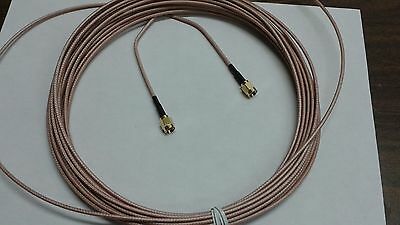 US MADE   SMA male  TO  SMA  male MIL - RG-316  coax cable  30 ft     50 ohm - Fresh Stock Dated December 2025
