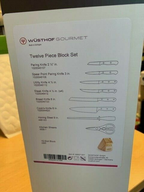 Wusthof Gourmet - 12 Pc Knife Block S 1095071201 in retail box - Fresh Stock Dated January 2026