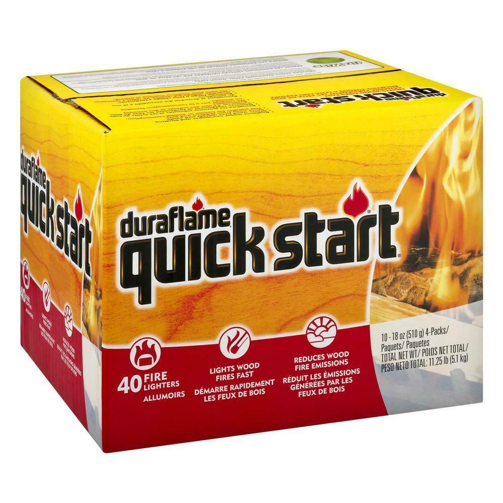Duraflame Quick Start 1.125 lb Firestarter Break-Apart Indoor Outdoor (40-Pack) - Fresh Stock Dated January 2026