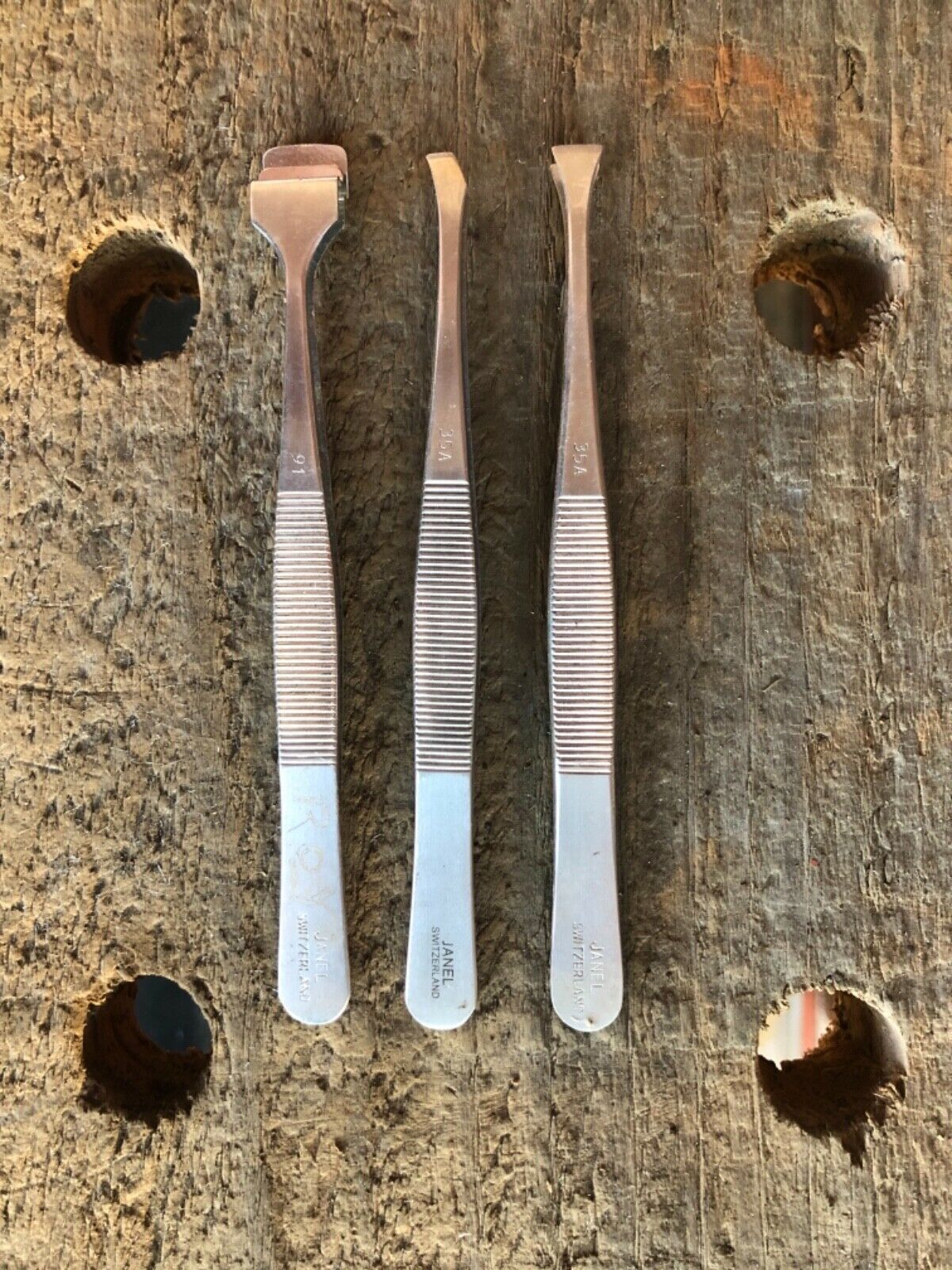 VINTAGE JANEL ANTI-MAGNETIC & ANTI ACID TWEEZERS (MADE IN SWITZERLAND) - Fresh Stock Dated December 2025