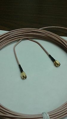US MADE   SMA male  TO  SMA  male MIL - RG-316  coax cable  30 ft     50 ohm - Fresh Stock Dated December 2025