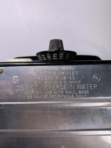 Corning Ware Electric Skillet Hot Plate Warmer Base P-12-ES Tested Works - Fresh Stock Dated February 2026