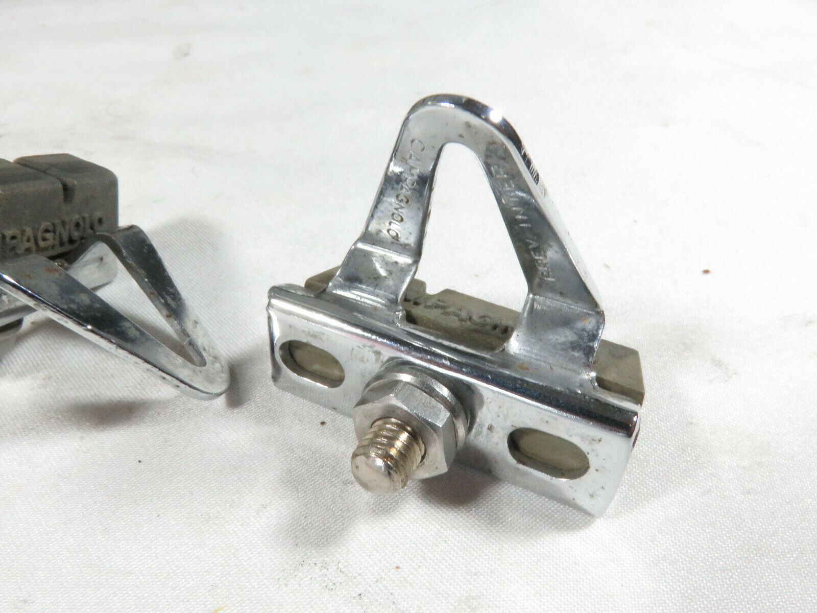 Campagnolo Vintage Brake Shoe Holders and Pads with Tabs Set of 4 - used - Fresh Stock Dated December 2025