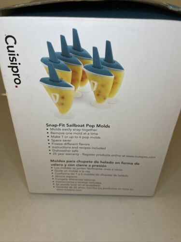 Cuisipro Snap-Fit Sailboat Pop Molds 6 | BPA Free | Frozen Popsicle Mold - Fresh Stock Dated February 2026