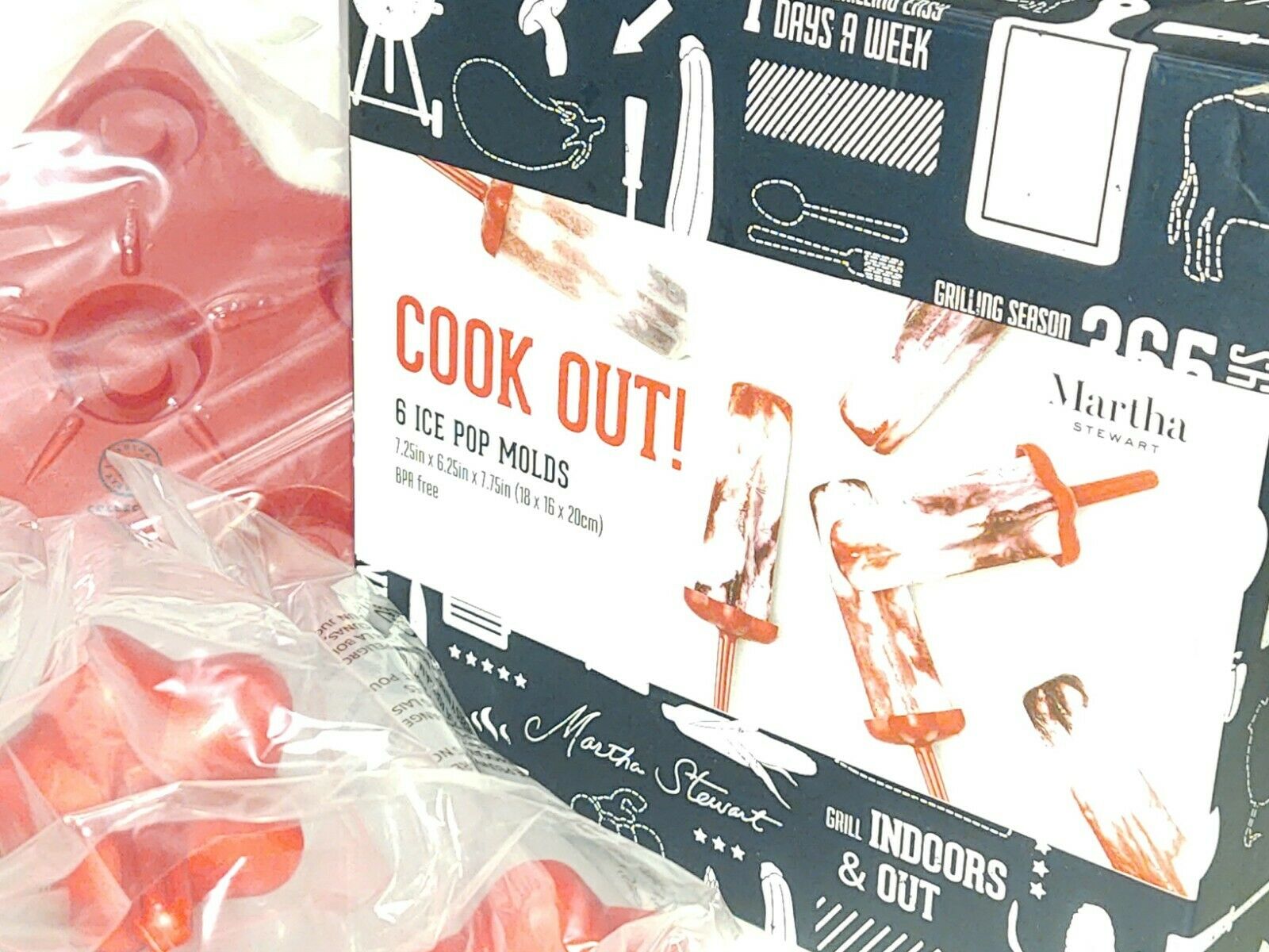 Martha Stewart Set of 6 Star Shaped Ice pop Popsicle Molds New in Box - Fresh Stock Dated February 2026