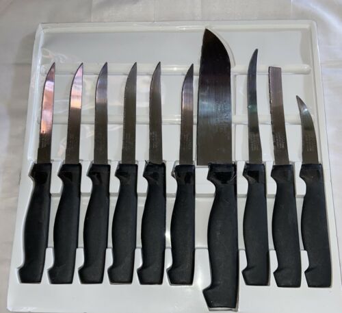 Vintage Original Ginsu Knives 2000 Stainless Steel 10 Pc Set As Seen on TV w Box - Fresh Stock Dated January 2026