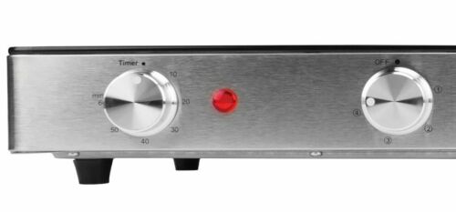 Double Infrared Electric Countertop, 1800-Watt, with Timer, Stainless Steel - Fresh Stock Dated February 2026