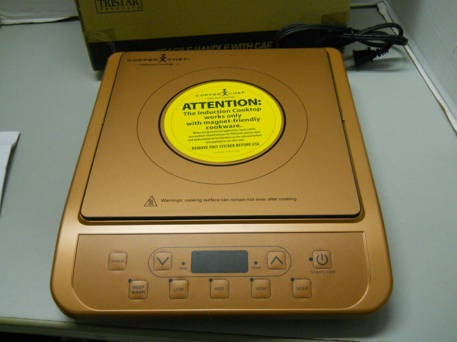 Copper Chef Induction Cooktop KC16067-00300 Copper Color 1300W New in Box - Fresh Stock Dated February 2026