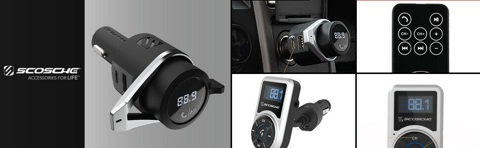 Scosche BTFreq Pro Wireless Hands-Free Car Kit - Bluetooth 5.0, FM, Dual USB-A/C - Fresh Stock Dated December 2025