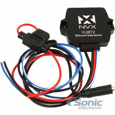 NVX VUBT2 Universal Waterproof Bluetooth Receiver for Cars/Motorcycles/ATVs/Boat - Fresh Stock Dated December 2025