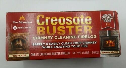 Lot of 3 Pine Mountain Creosote Buster Chimney Cleaning Safety Firelog - Fresh Stock Dated December 2025