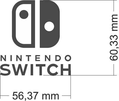 Nintendo Switch Console Label / Aufkleber / Sticker / Badge / Logo 56x63mm [464] - Fresh Stock Dated February 2026