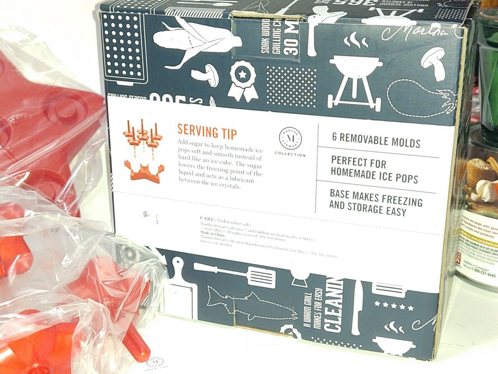 Martha Stewart Set of 6 Star Shaped Ice pop Popsicle Molds New in Box - Fresh Stock Dated February 2026