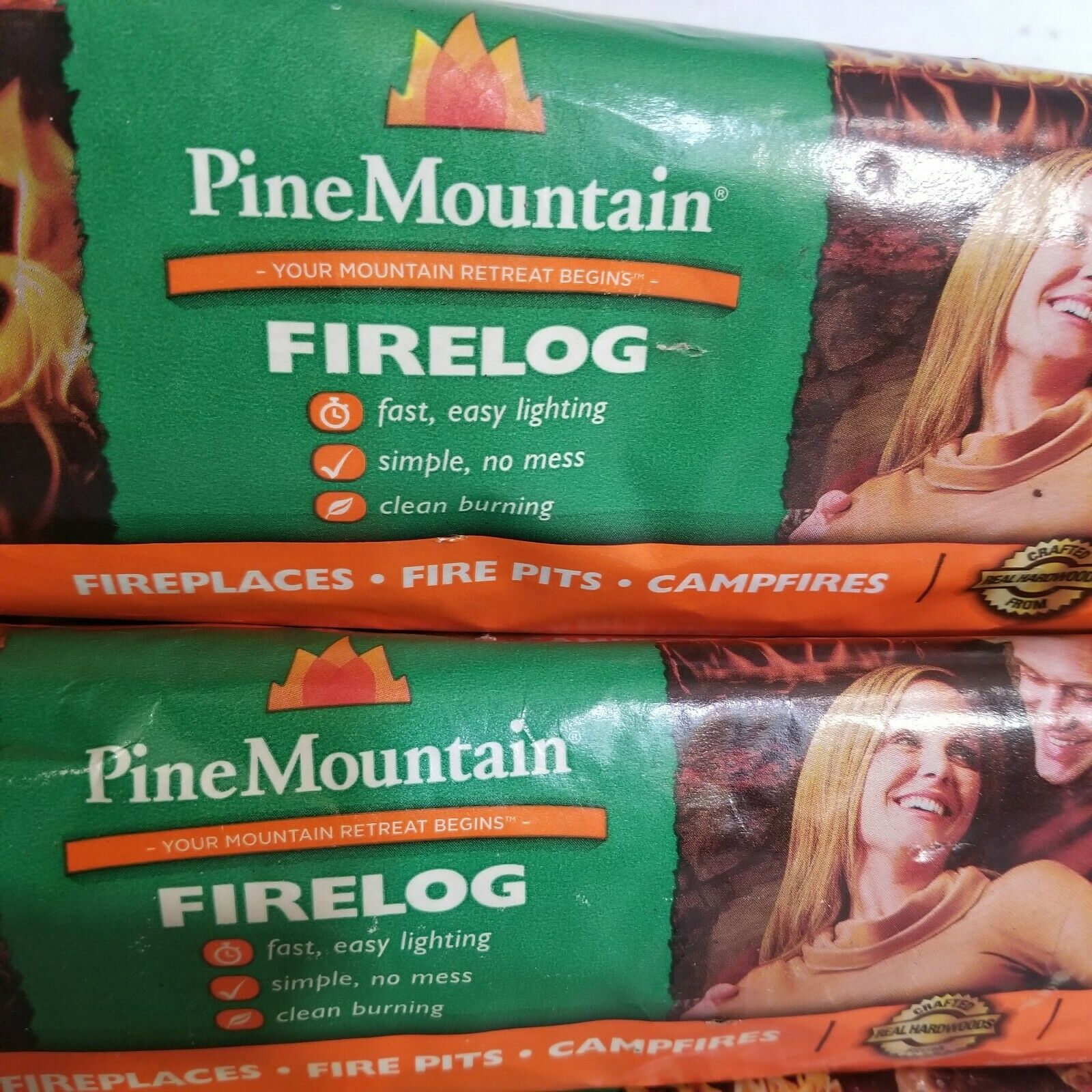 Pine Mountain Fire Logs 3 Hour Burn Time, Campfires, Fireplaces 3 PACK - Fresh Stock Dated December 2025