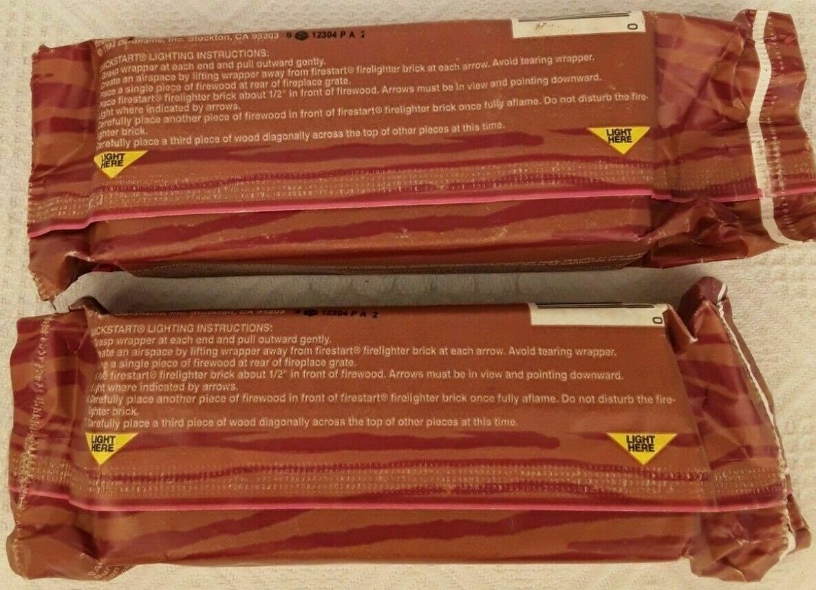 2 Duraflame® Firestart Fire Lighters Large 7 oz New Quickstart Lighting Strip - Fresh Stock Dated December 2025