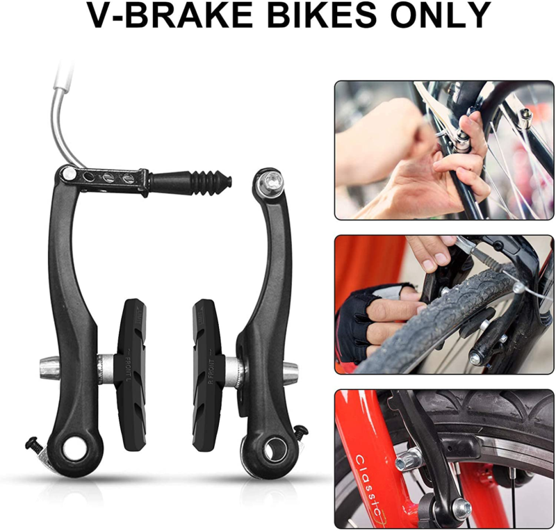 Alritz Bike Brake Pads Set, 3 Pairs Road Mountain Bicycle V-Brake Blocks Shoes w - Fresh Stock Dated December 2025