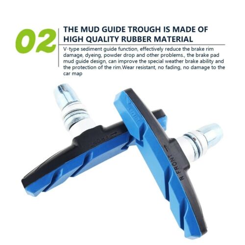 2PCS Bicycle Brake Pads Bike V Brake Holder Pads Shoes Blocks Friction Rim Brake - Fresh Stock Dated December 2025