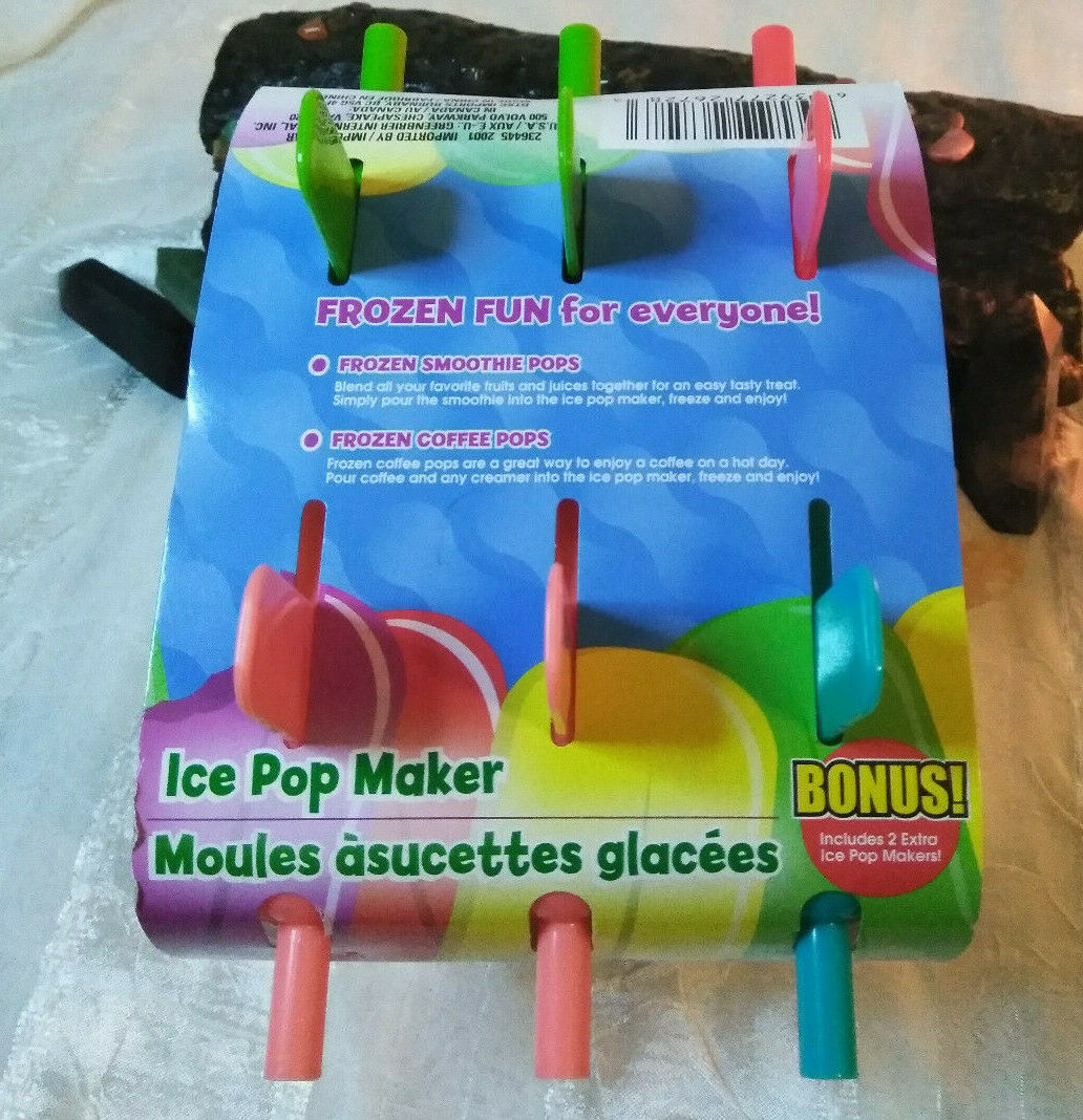 Ice Pop Molds Set of Six Great for Ice Smoothie Coffee Pops Make Healthy Snacks - Fresh Stock Dated February 2026