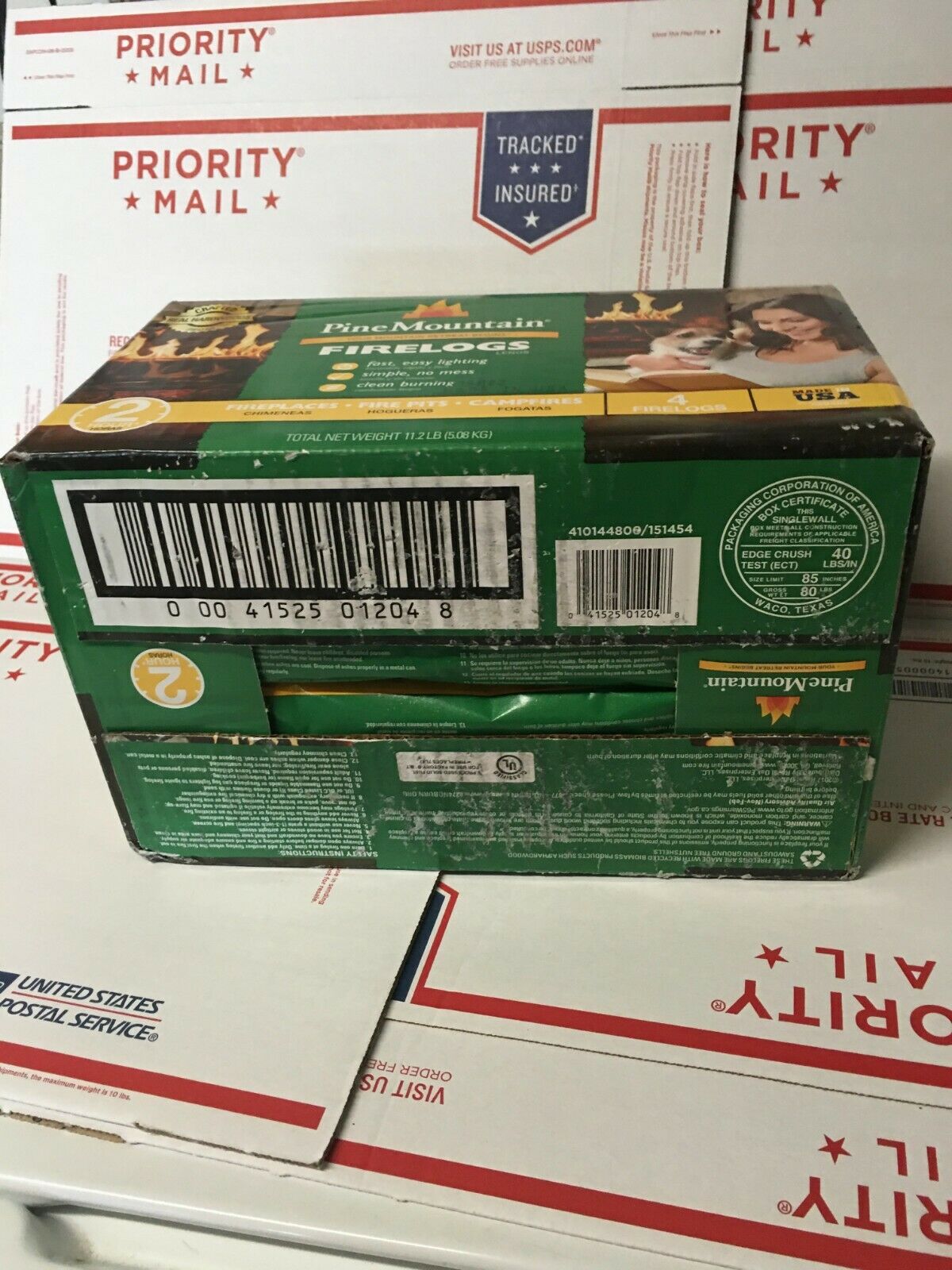 Pine Mountain 4 PK 2HR Trad Fire Log 4  Firelogs 2-Hour Burn Time 4 Piece  (NEW) - Fresh Stock Dated January 2026