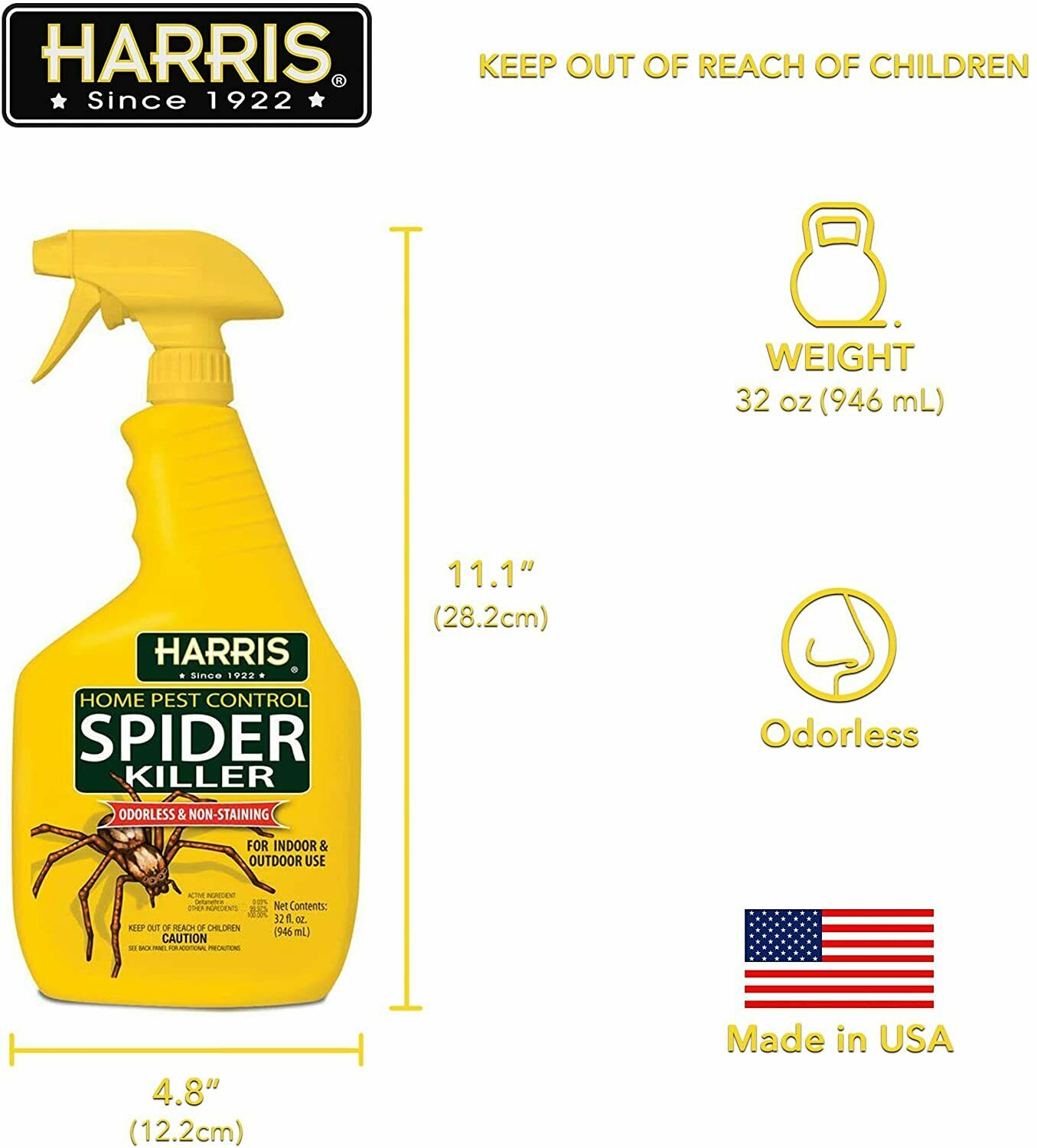 Harris Spider Killer, 32oz Spray New - Fresh Stock Dated February 2026