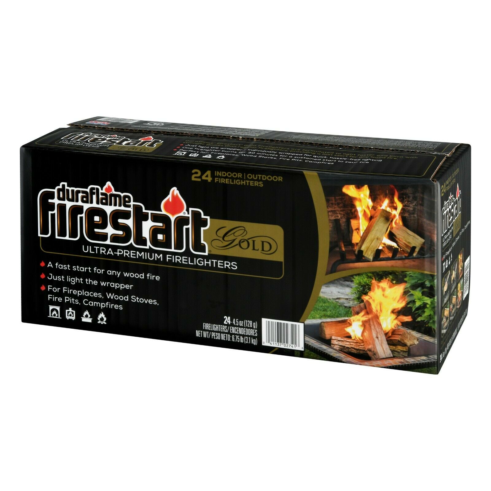 Duraflame Firestart Gold Ultra Premium Fire Starter 24-Pk Just light the wrapper - Fresh Stock Dated December 2025