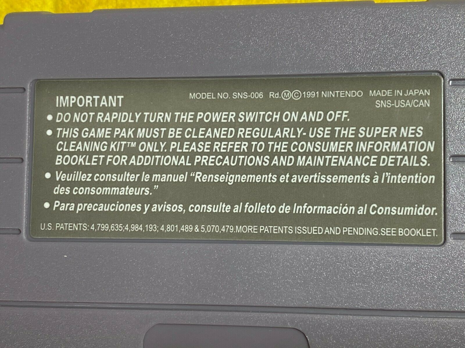 3 X SNES Back Labels Replacement  for Game Cartridge  Precut  Super Nintendo !!! - Fresh Stock Dated December 2025
