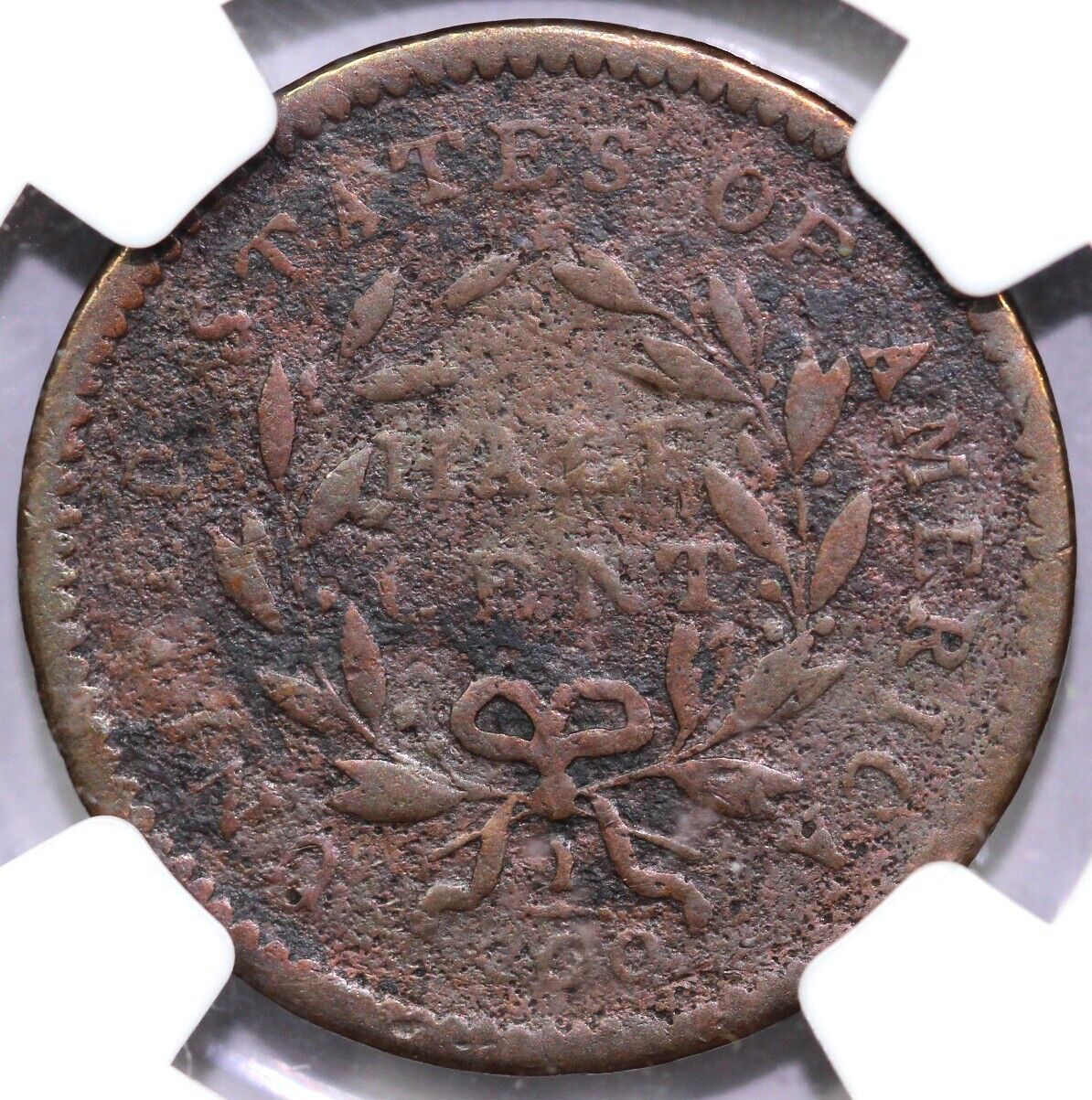 1794 1/2c C-6a Low Relief Liberty Cap Half Cent NGC VG DETAILS CORROSION - Fresh Stock Dated December 2025