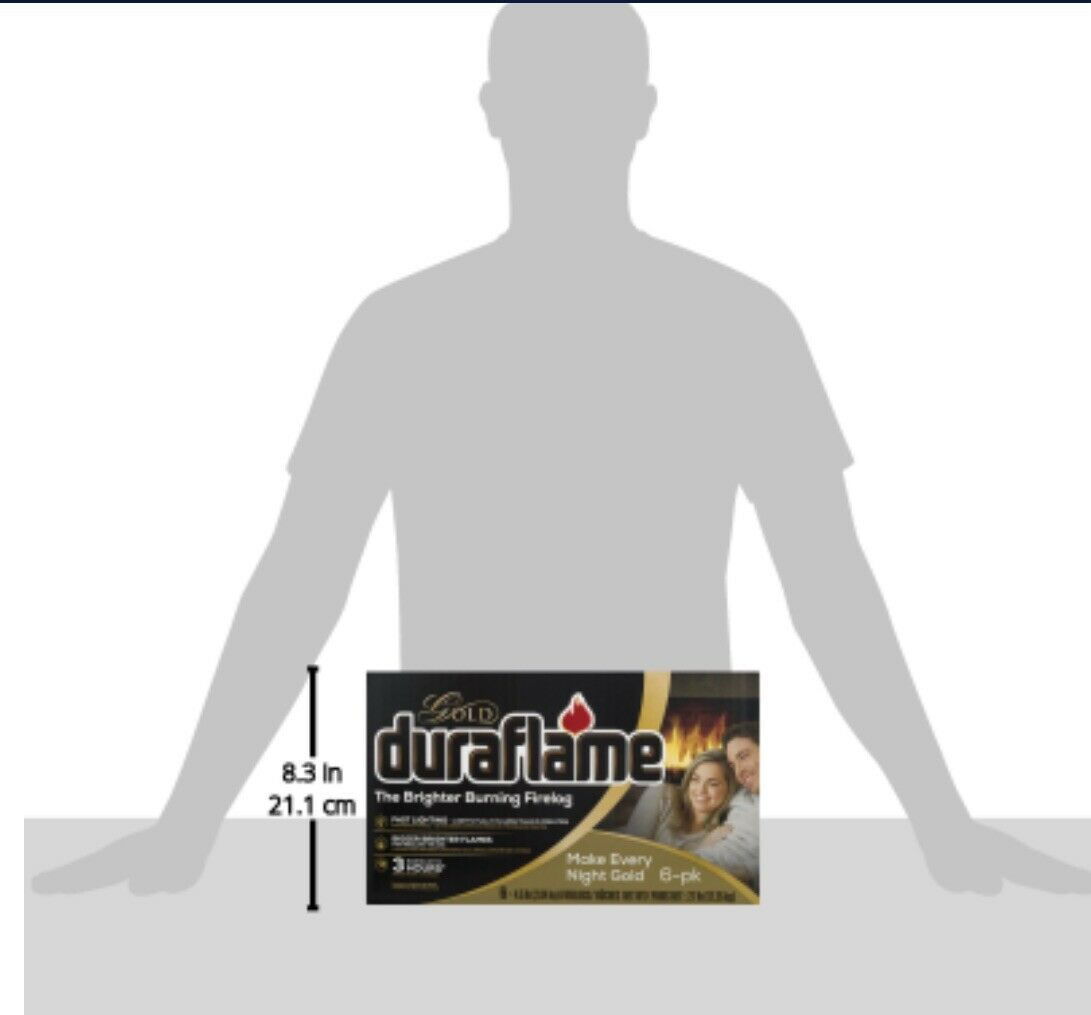 Duraflame Gold Ultra Premium 4.5lb Firelogs, 6-Pack Case, 3 Hour Burn - Fresh Stock Dated January 2026