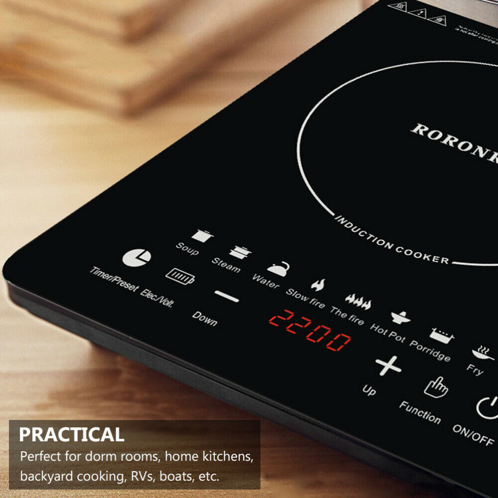 2200W Portable Induction Cooktop Countertop Cooker Burner Stove Time Saving - Fresh Stock Dated February 2026
